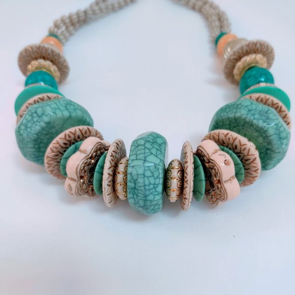 Designer Inspired Turquoise Chroma Necklac… - Picture 2 of 3